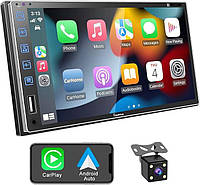Автомобильная стереосистема с голосовым управлением Carplay и Android Auto, 7-дюймовая автомобильная магнитола