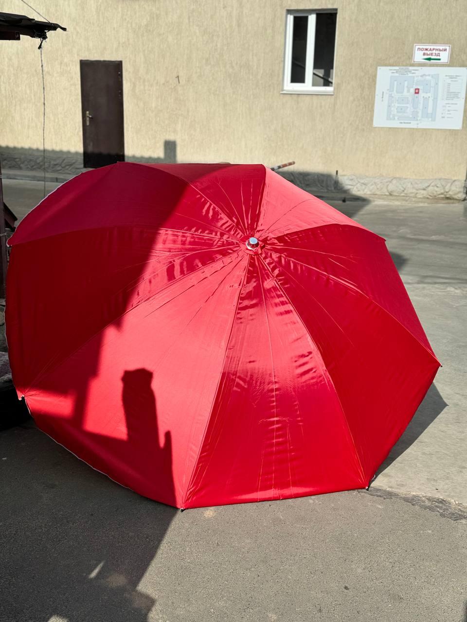 Парасолька 2.5 м 8 спиць червоний