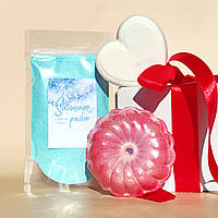 Подарочный набор для девушки, жены, бокс косметики с бомбочками и шиммером для ванны №1559560419