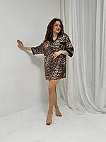 Ночнушка жіноча шовк армані. Домашня сорочка. Одяг для дому і сну., фото 3