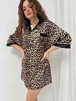 Ночнушка жіноча шовк армані. Домашня сорочка. Одяг для дому і сну., фото 6