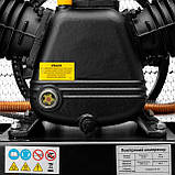 Компресор INTERTOOL PT-0040 масляний 200 л, 7,5 кВт, 380 В, 10 aтм, 1050 л/хв., 3 циліндри, привід ремінний, фото 7