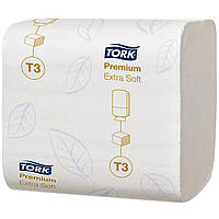 Листовая туалетная бумага Tork Premium Extra Soft, белая, 2 слоя, 252 листа, 252 листа