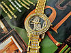 Кварцовий годинник Пантера, імітація діамантів, металевий браслет. Жіночі годинники. Стильний наручний годинник. Золотий, фото 6