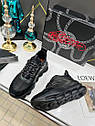 EUR 36-45 Versace чорні Chain Reaction чоловічі та жіночі кросівки, фото 2