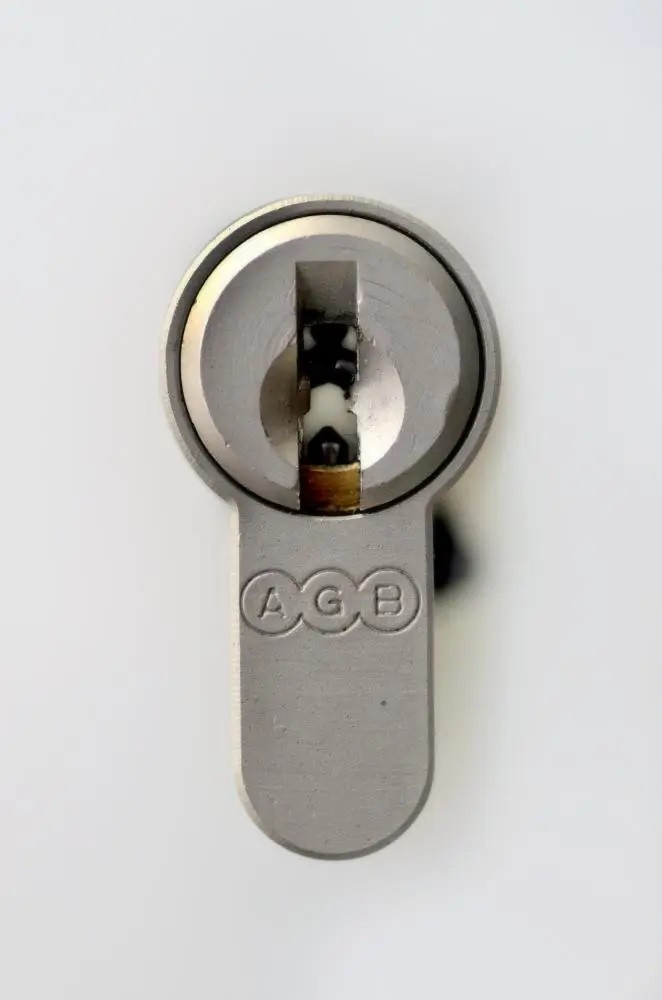 Циліндр Scudo DCK/90мм, шток-ключ, 45/45 матовий нікель