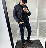 Чоловіча куртка вітровка Burberry CK7488 синя S, M, фото 4