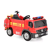 Детский пожарный автомобиль аккумулятор 12 В/10 Ач двигатели 2 х 35 Вт HECHT 51818