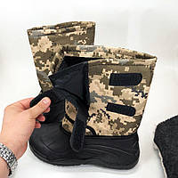 Резиновые сапоги для прогулок Размер 45 (29.5см) | Зимние мужские ботинки на меху | EJ-608 для слякоти