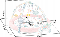 Розвивальний інтерактивний килимок для малюків Nukido рожевий (Польща)