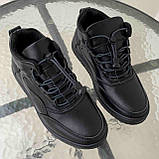 Кросівки шкіряні дитячі чорні байка /30636/ 36р, фото 3