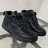Кросівки шкіряні дитячі чорні байка /30636/ 35р, фото 3