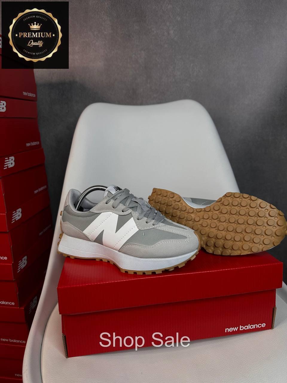 Замшевые женские кроссовки для спорта New balance 327 gray, Беговые кроссовки нью баланс 327 белые - фото 5 - id-p2120093512