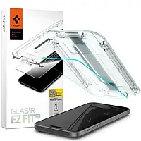 Защитное стекло Spigen GlasTR EZ FIT для iPhone 15 Pro Max ( 1 стекло + рамка для поклейки ), AGL06872