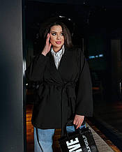 Піджак класичний жіночий із костюмного крепу на підкладці розмір єдиний