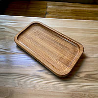 Сервірувальна дошка дерев'яна тарілка для подачі стейка шашлику м'ясних страв та нарізки 29х13 см "Ніппон"