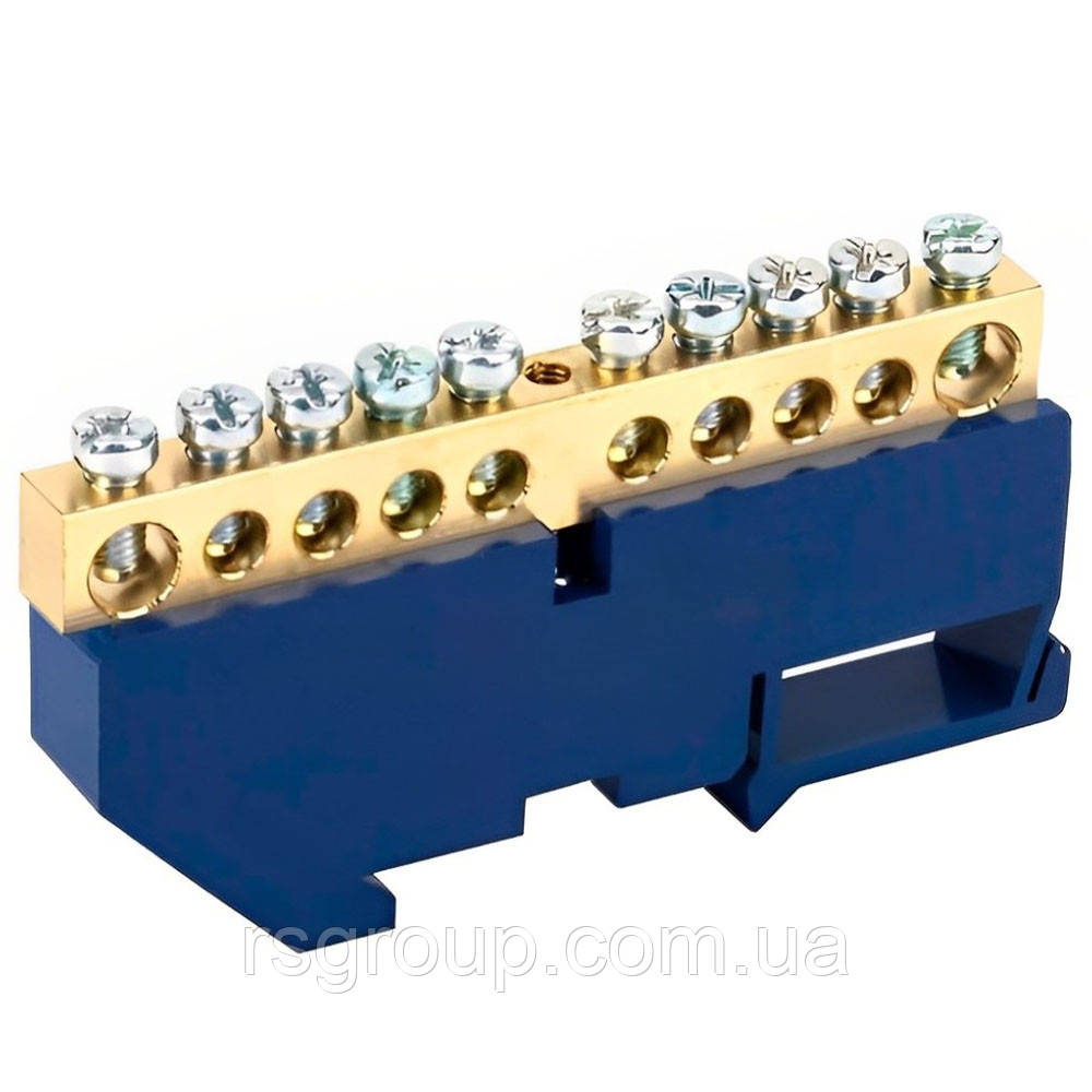 Шина нульова CD 8X12/10 для кріплення на DIN-рейку