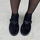 Черевики жіночі замшеві чорні /23471/ 39р, фото 4