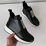 Черевики жіночі шкіряні чорні /23478/ 38р, фото 3