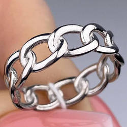 Срібне кільце родоване без каменів РН-150