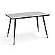Стильний прямокутний обідній кухонний стіл 120х70 см із МДФ стільницею на чорних ніжках Торнадо, фото 2