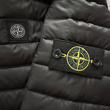 Демісезонна чоловіча куртка чорна Stone Island з капюшоном стильна молодіжна спортивна M, фото 4