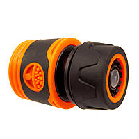 Конектор гумовий з клапаном SLD 1/2'' х 5/8'' чорний