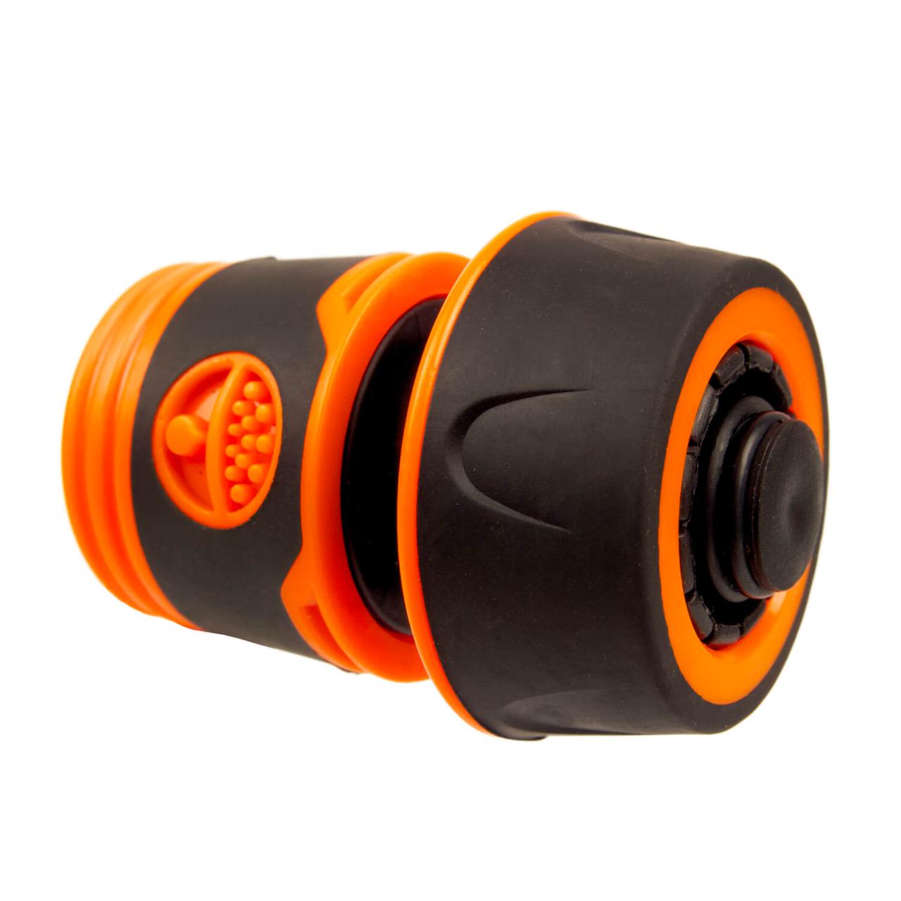 Конектор гумовий з клапаном SLD 3/4'' чорний