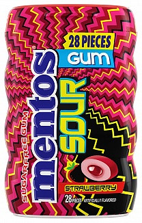 Mentos Gum Sour Strawberry 28 шт