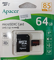 Карта памяти Apacer 64GB microSDXC class 10 UHS-I U1 (AP64GMCSX10U5-R)