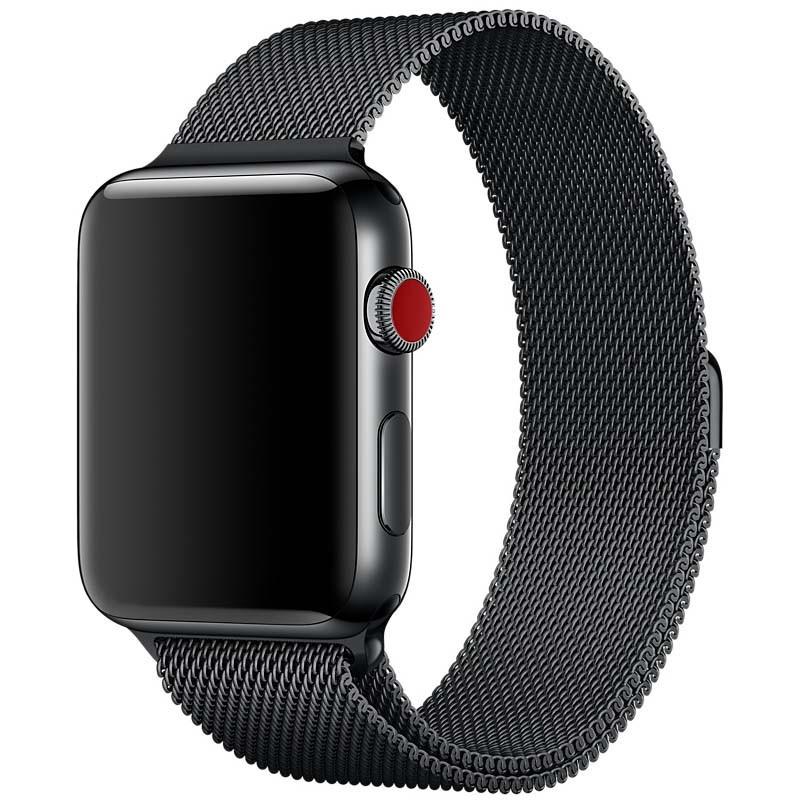 Ремінець Milanese Loop Design для Apple watch 42mm/44mm/45mm/49mm Чорний