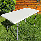 Складний стіл 122х61х74см (2 рівня регулювання висоти) SW-00001606