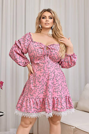 Дуже красиве плаття софт-шовк довгі рукави міні розміри норма й батал, фото 2