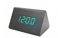 Электронные настольные часы-будильник Led Wood Clock VST-864-1 с будильником, датой и термометром