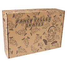 Роликові ковзани розсувні, розмір 35-38, оранжевий, сірий, фото 4