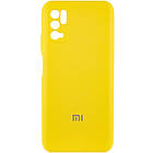 Чохол Silicone Cover Full Camera (AA) для Xiaomi Redmi Note 10 5G / Poco M3 Pro Жовтий / Yellow, Full camera