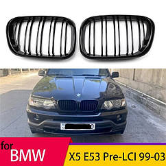 Решітки Радіатора здвоєні BMW E53 1999-2003 ніздрі Х5 БМВ є53 решітка капота бампера ніздрі ікс 5 Е53