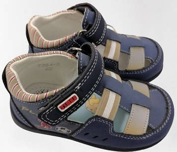 Босоніжки для хлопчика шкіряні з закритим носком, супінатори від плоскостопості, розмір  27