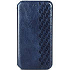 Шкіряний чохол книжка GETMAN Cubic (PU) для Samsung Galaxy A52 4G / A52 5G / A52s Синій, Штучна шкіра, Слот для візитки