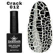 Гель-лак для нігтів Crack effect Дизайнер з ефектом кракелюру, 9 мл Чорний 012