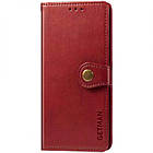 Шкіряний чохол книжка GETMAN Gallant (PU) для Samsung Galaxy A11 Червоний, Штучна шкіра, Слот для візитки