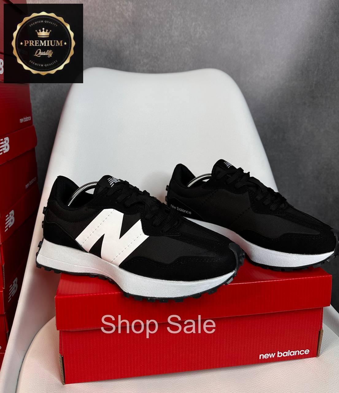 Замшевые женские кроссовки для спорта New balance 327 white-black, Беговые кроссовки белые нью беленс 327 - фото 1 - id-p2120151975