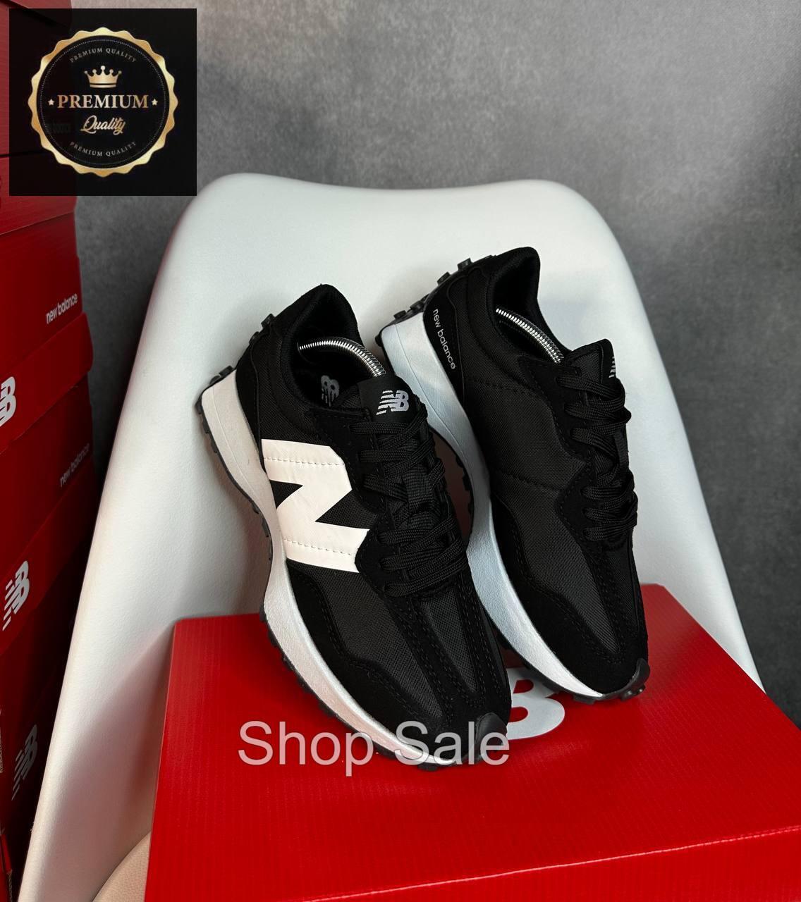 Замшевые женские кроссовки для спорта New balance 327 white-black, Беговые кроссовки белые нью беленс 327 - фото 6 - id-p2120151975