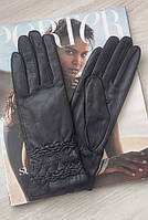 Жіночі лайкові рукавички Harmon black