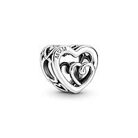 Срібна намистина для браслета Пандора Pandora Нескінченні переплетені серця 790800C00