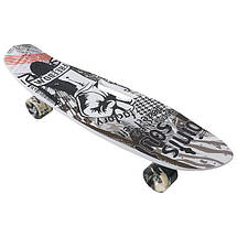 Скейт дитячий пенніборд із ручкою Penny Board, колеса PU 58х45 мм, дека 60х45 см, 5 видів, фото 5