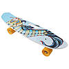 Скейт дитячий пенніборд із ручкою Penny Board, колеса PU 58х45 мм, дека 60х45 см, 5 видів, фото 8