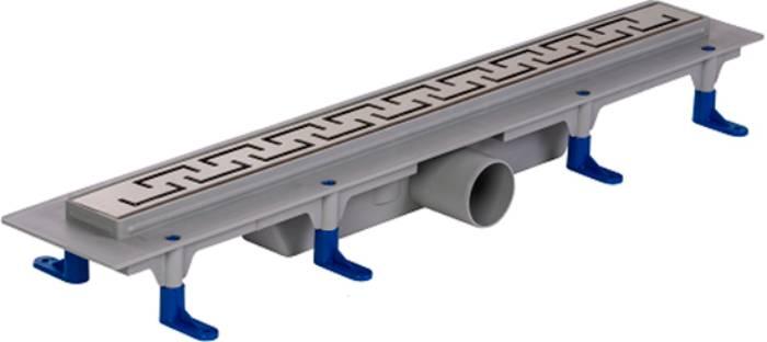 Душовий канал STY-Ch-60 з полірованою решіткою 600 мм "Ланцюг" з "сухим" сифоном