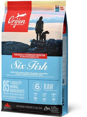 Сухий корм для собак на всіх стадіях життя Orijen (Оріджен) Six Fish Dog з 6 видами риби 11.4 кг