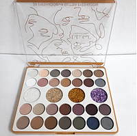 Палетка теней для век глиттерные перламутровые и матовые 32 цвета DoDo Girl Eyeshadow Palette D3215